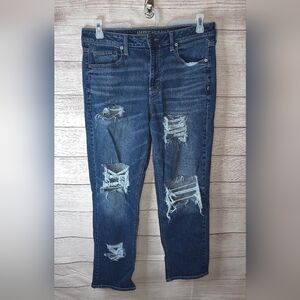 American Eagle Hi-Rise Tomgirl Jeans Size 14 REGULAR
